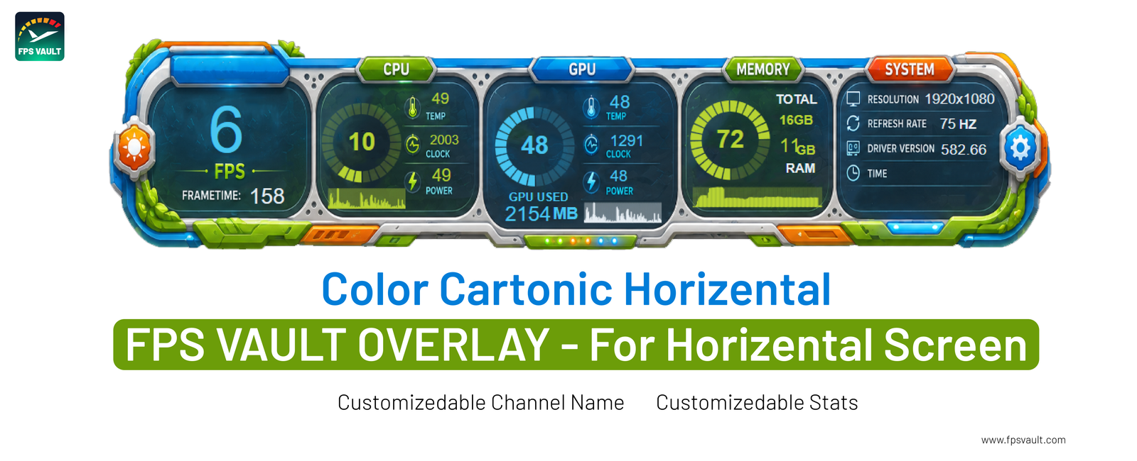 Color Cartonic FPS Vault Overlay - Horizental