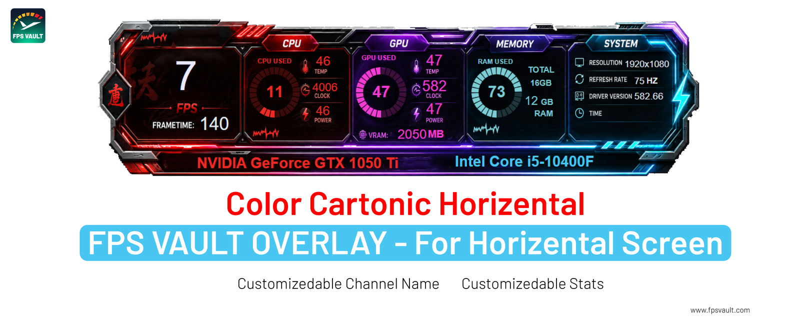 Energatic Blue - FPS Vault Overlay - Best For horizental Screen