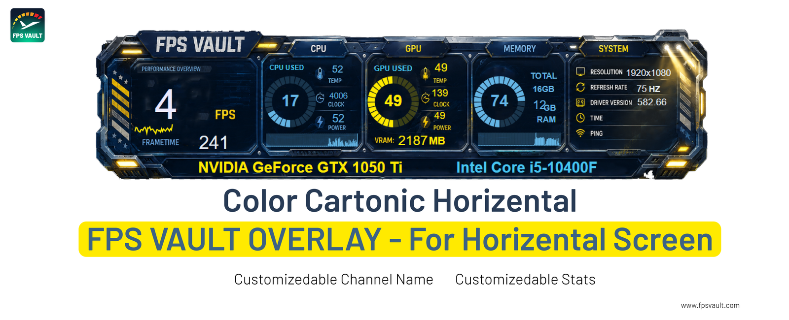 Generic Blue FPS Vault Overlay - Best For Horizental Screen