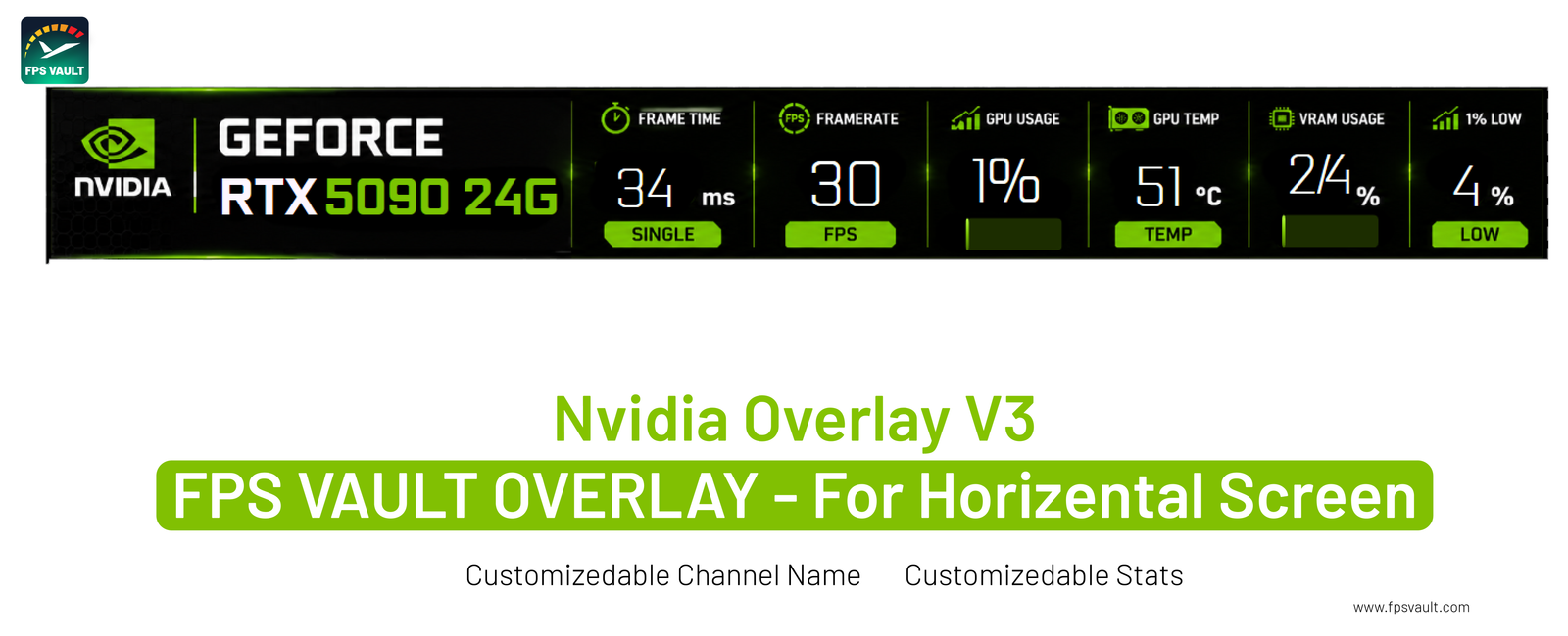 Nvidia V1 FPS Vault Overlay -  Horizental