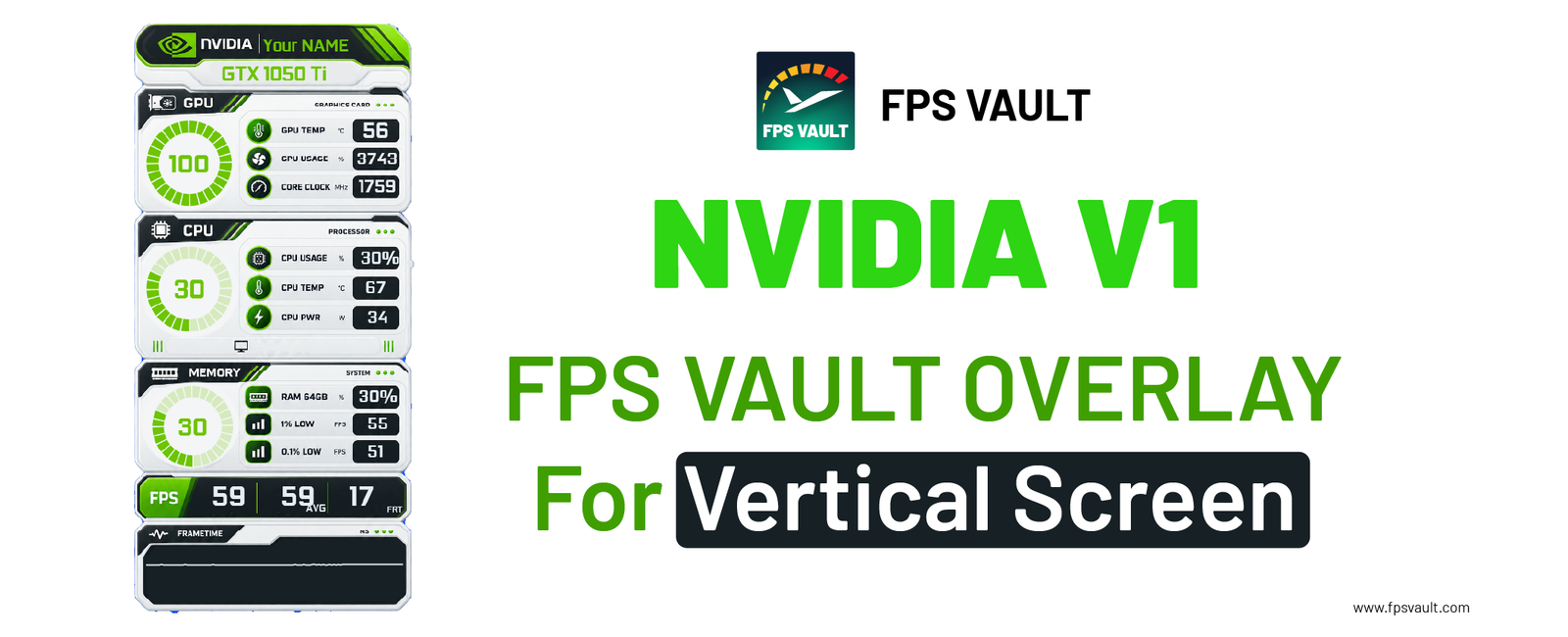 NVIDIA V1  FPS VAULT OVERLAY For Vertical Screen