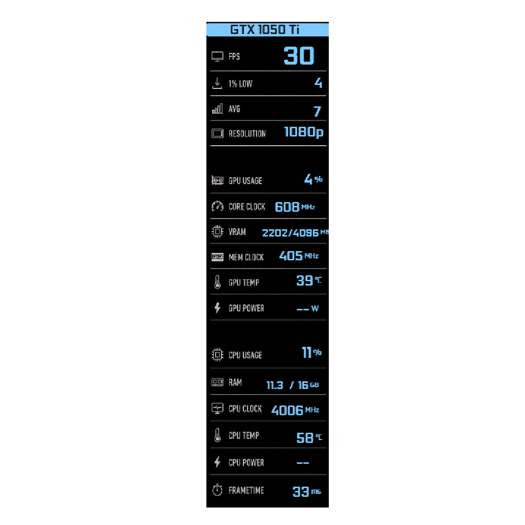 Blue Tech - FPS Vault Overlay FPS overlay preview