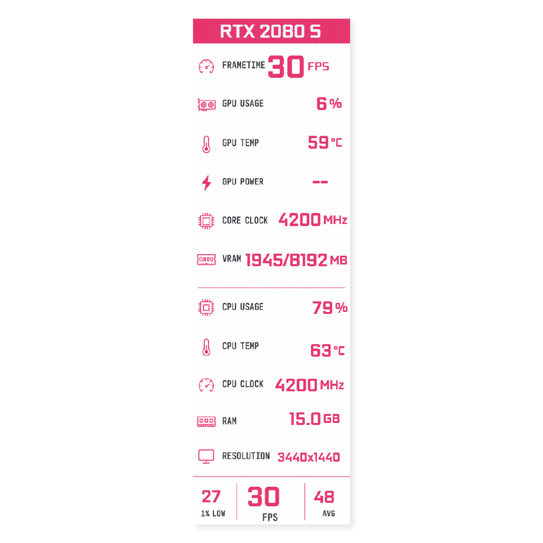 White & Pink V1- FPS Vault Overlay FPS overlay preview