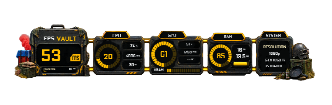 Battleground Supply Command FPS overlay preview