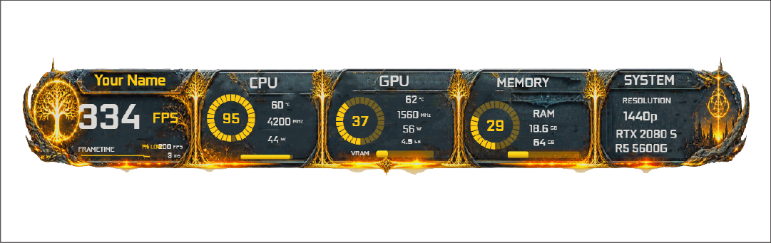 Golden Erdtree Command FPS overlay preview