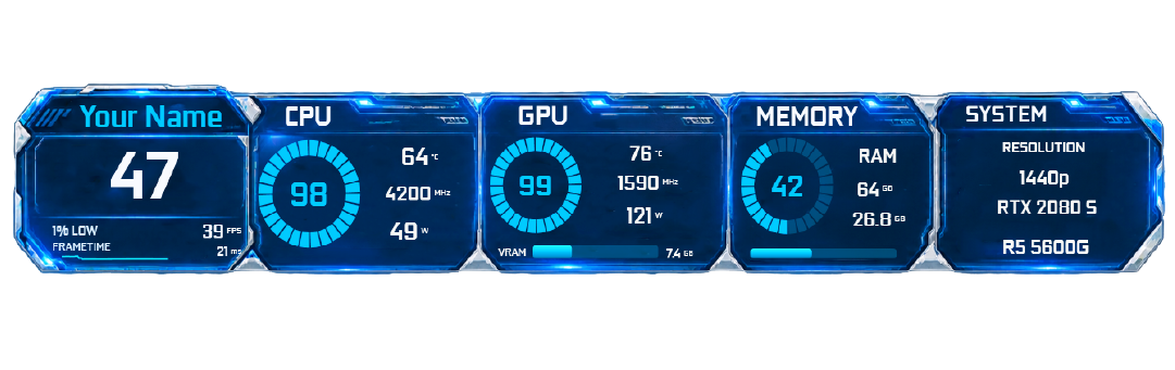 Azure Ion Command FPS overlay preview